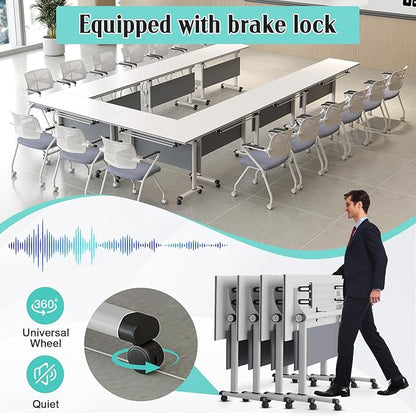 Conference Table, 55.1''Folding Conference Room Table - Image 5