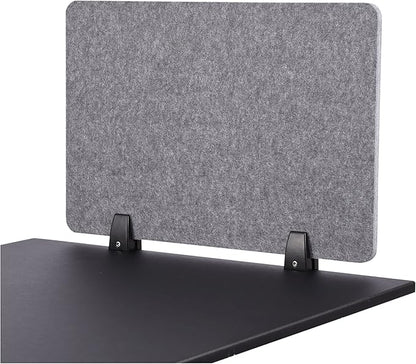 Stand Up Desk Store ReFocus Raw Clamp-On Acoustic Desk Divider Mounted Privacy by SStandUpDeskStore