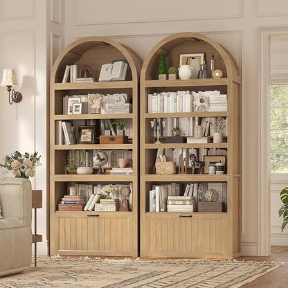 81" Tall Arched Cabinets, Bookcase - Image 9