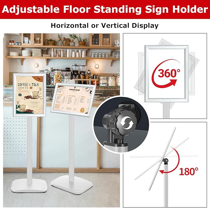 VAIIGO Heavy Duty Standing Sign Holder 8.5x11 Inch - Image 4