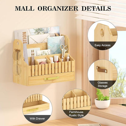 Bamboo Mail Organizer Countertop - Image 4