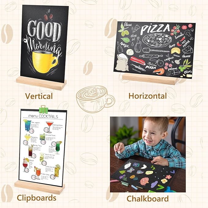 Bouiexye 2 Pack 8.1x12 in Chalkboard Signs - Image 3