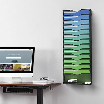 Kuntine.B Wall File Organizer Office Hanging Magazine Holder Wall File Organizer - Image 7