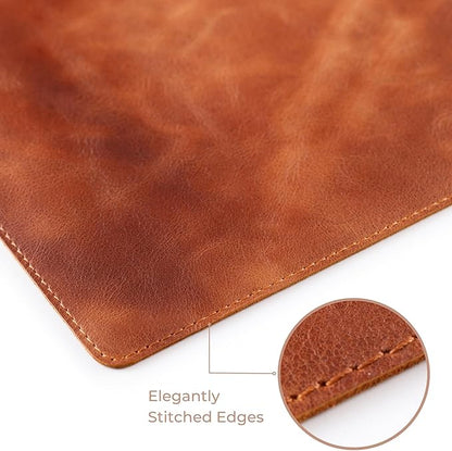 Node Leather Calfskin Leather Desk Pad – Executive Office Desk Mat - Image 3