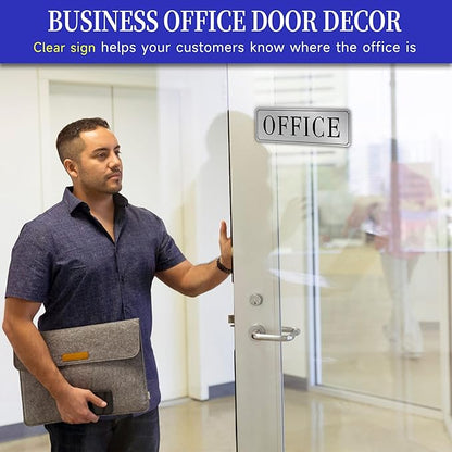The Office Door Sign for Home and Business，Self-Adhesive Waterproof and - Image 6