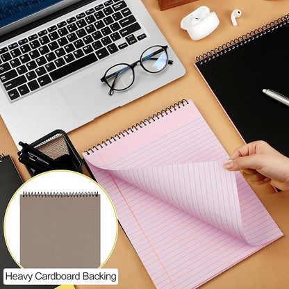 Resurhang 6 Pcs Legal Pad Top Spiral Bound Notebook 70 Sheets Double Sided - Image 3