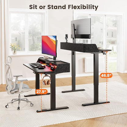 ErGear Standing Desk with LED Strip, 48″ x24″ Electric Height Adjustable RGB - Image 3