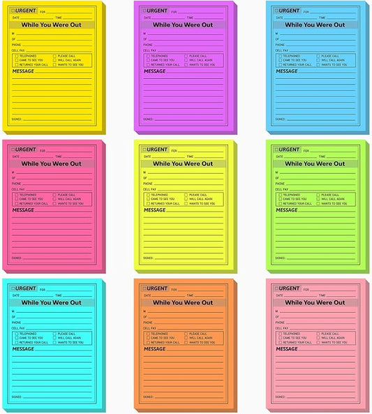 Eaasty 9 Pieces While You were Out Pads 4 x 5 Inches Assorted Colors Sticky by Eaasty