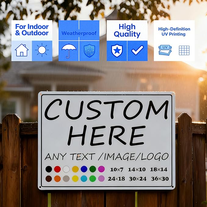 Custom Sign for Business-18×14inches-Indoor/Outdoor use, Weatherproof, 0.04 - Image 5