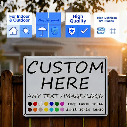 Custom Signs-14×10inches-Metal Sign Customized Sign - Image 5