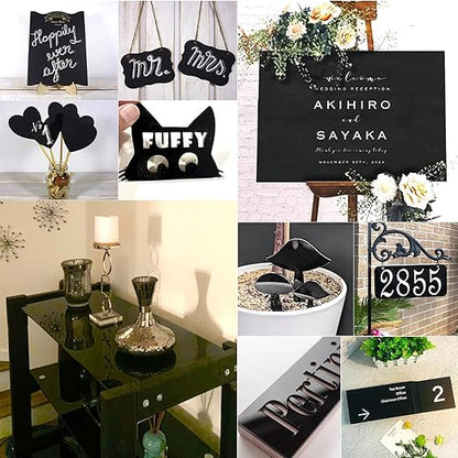 4 Pieces Black Acrylic Sheet, 5 x 7 Inch 1/8 Inch Thick, Home Decor, Display - Image 6