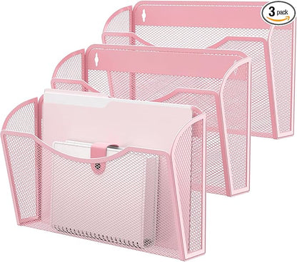 MINDEPOT Wall File Organizer, Hanging Wall Mounted File Folder Binder Holder by MINDEPOT