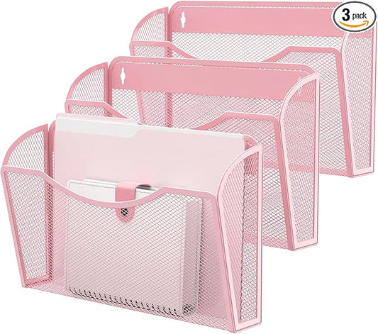 MINDEPOT Wall File Organizer, Hanging Wall Mounted File Folder Binder Holder by MINDEPOT