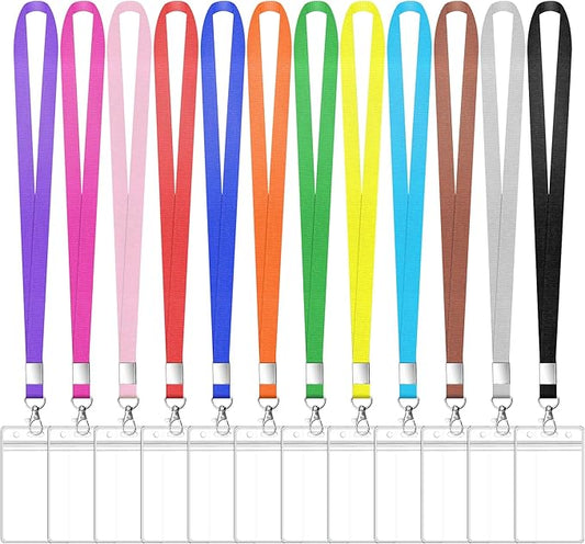 12 Pack Cruise Lanyard with ID Card Holder Colorful Lanyard with Waterproof ID by koorito