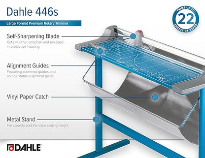 Dahle 446s Premium Rotary Trimmer w/Stand, 25 Sheet Capacity, Self-Sharpening - Image 5
