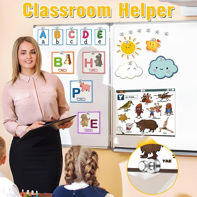 VNDUEEY 90 Pack Fridge Magnets Whiteboard Magnets Refrigerator Magnet, Small - Image 3