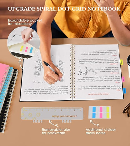 Dotted Notebook, Spiral Notebook Journal 8.5” x 11”, A4 Large Dot Grid Notebooks - Image 5