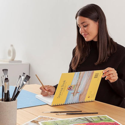 Elan A4 Drawing Book, 50 Sheets Italian Paper 90 lb/200 GSM, Acid-Free Sketch - Image 4