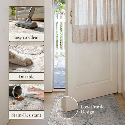 GENIMO Runner Rug 2'6"x5 Machine Washable Non Slip Vintage Hallway Runner Rug - Image 5