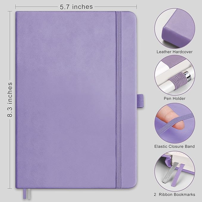 RETTACY Bullet Dotted Journal Notebook, 320 Numbered Pages, A5 Medium Size - Image 2