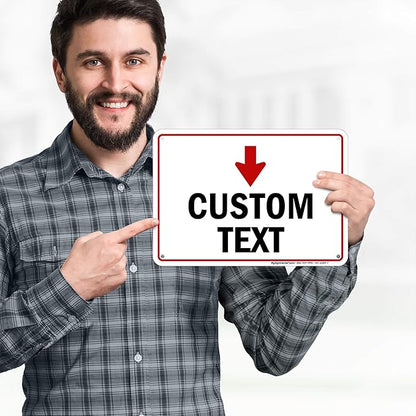 Custom Arrow, Custom Directional Sign, Down Arrow, 7x10 Inches, 55 mil thick - Image 2