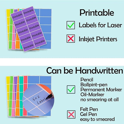 240 PCS Colored Labels Stickers 3 x 2 Inch Rectangular Moving Labels 8 Colors - Image 4