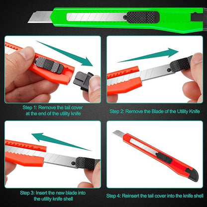 24 Pack Box Cutter Retractable, Utility Knife - Image 5