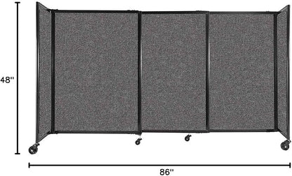 Versare Straightwall Sliding Portable Wall Partition | Freestanding Office - Image 7