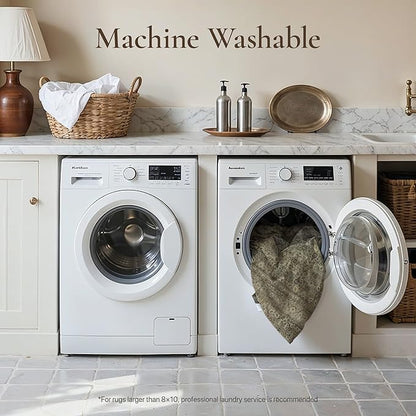 GENIMO 9x12 Area Rugs for Living Room, Machine Washable Non Slip Vintage Rugs - Image 6