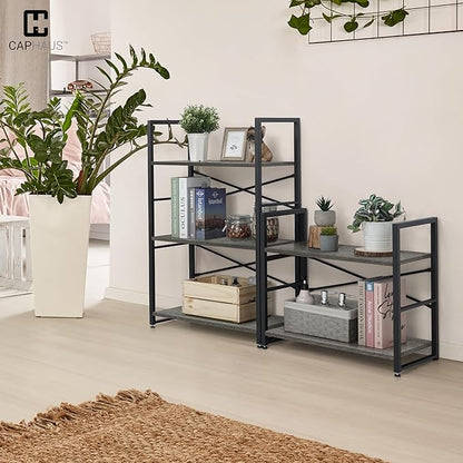 CAPHAUS 3 Tier Small Bookshelf, 24 Inch Width Free Standing Shelf, Bookcase - Image 2