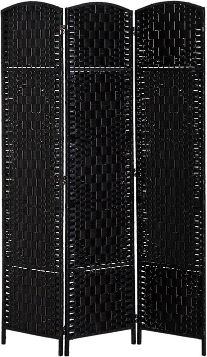 HOMCOM Room Divider, 3 Panel Folding Privacy Screen, 6FT Tall Portable Wicker by HOMCOM