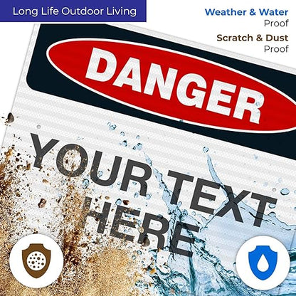 Custom Danger Sign, OSHA Sign, 24x30 Inches, 3M EGP Reflective .080 Aluminum - Image 5