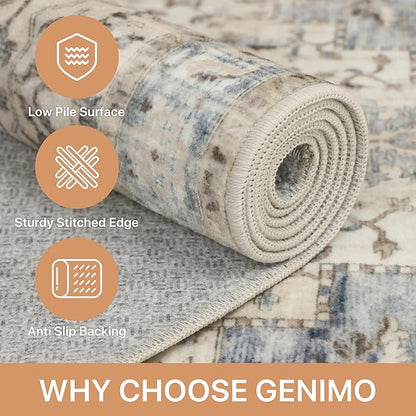 GENIMO 8x10 Area Rugs for Living Room, Machine Washable Rug, Non Slip Indoor - Image 4