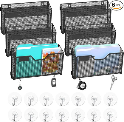 SUPEASY Magnetic File Holder, 6 Pack File Folder Organizer, Wall File Organizer by SUPEASY