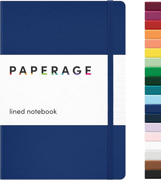 PAPERAGE Lined Journal Notebook, 160 Pages, Medium 5.6 in x 8 in by PAPERAGE