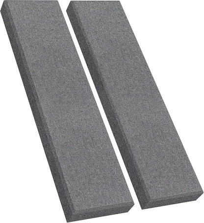 2 Pack 2" Thick Acoustic Panels, 47.24" X 11.81" Fiberglass Wall Panel by UMIACOUSTIC