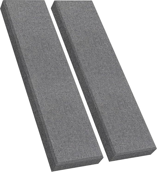 2 Pack 2" Thick Acoustic Panels, 47.24" X 11.81" Fiberglass Wall Panel by UMIACOUSTIC