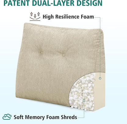 TANYOO Back Support Pillow for Recliner Soft Dual Layer Lumbar Support Pillow - Image 2