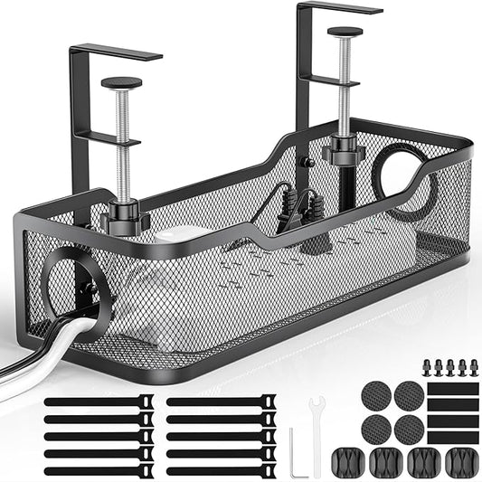 Under Desk Cable Management Tray, GZOKMOG Cord Management by GZOKMOG
