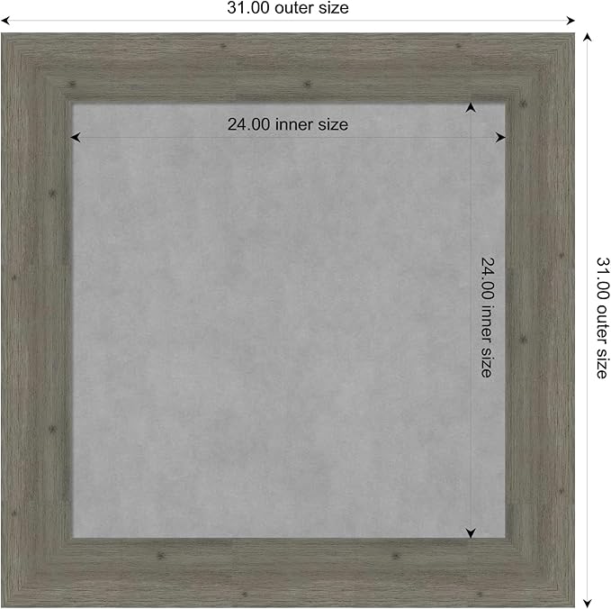 Amanti Art Grey Framed Magnetic Board 31x31 Medium Vision Board - Image 4