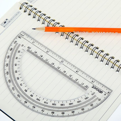EBOOT 24 Pack Plastic Protractors Math Protractor 180 Degrees 6 Inch - Image 5