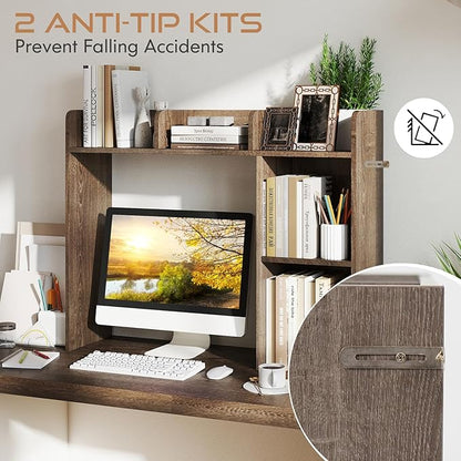 Tangkula Desktop Bookshelf, Countertop Storage Hutch - Image 8