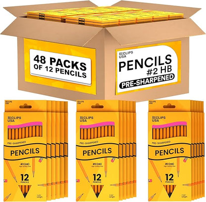Pencils Bulk, Pencils #2, Number 2 Pencils, Pre-Sharpened Pencil Bulk, School by E-CLIPSUSA