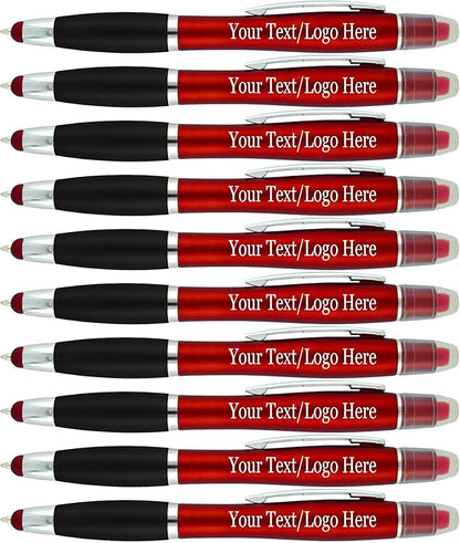 Personalized Pens with Gel Highlighter and Stylus -200 Pack Bulk-Free Imprint - by Sypen