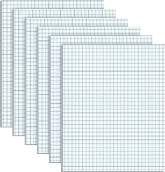 Ctosree 6 Pcs 8.5 x 11 Quadrille Pads 10 Squares Per Graph Paper Pad Back to by Ctosree