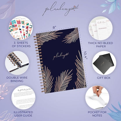 PLANBERRY Large Hourly Schedule Planner Premium – Undated Organizer - Image 2