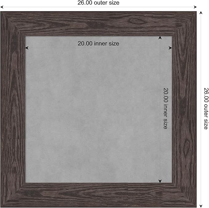 Amanti Art Black Framed Magnetic Board 26x26 Medium Vision Board - Image 4