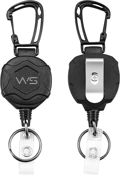 WSJSKMWQ 2-Pack Retractable Keychain, Heavy Duty Badge Reel - Image 5