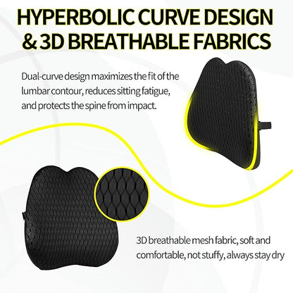 Lumbar Support Pillow for Office Chair, Memory Foam Back Lumbar Support Pillow - Image 2