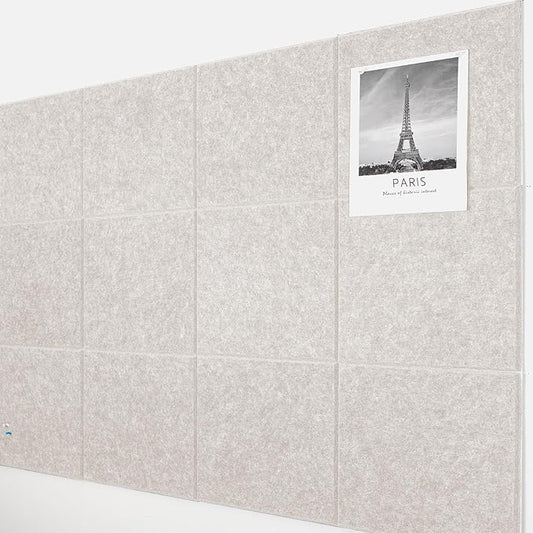 AKTOP Cork Board Bulletin Board 47"x35", 12 Pack Removable Felt Cork Board Tiles by Buynow